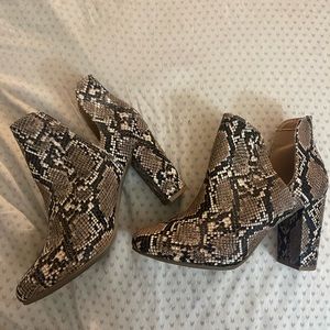 Lane Bryant Snake Skin Booties